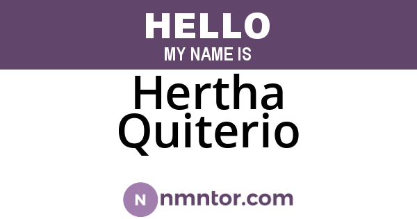 Hertha Quiterio