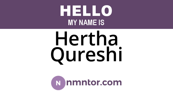Hertha Qureshi