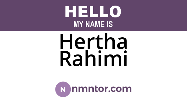 Hertha Rahimi