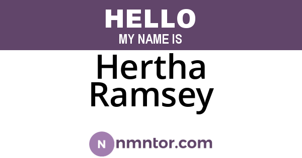 Hertha Ramsey