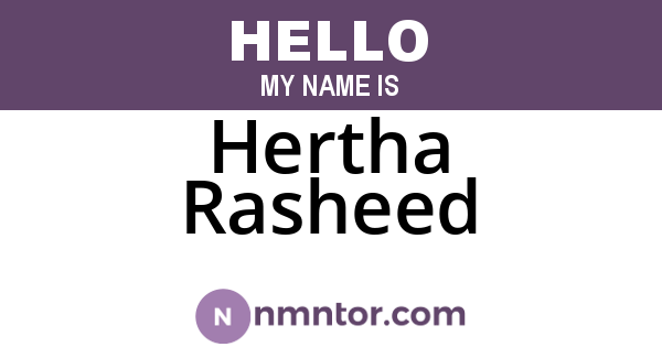 Hertha Rasheed