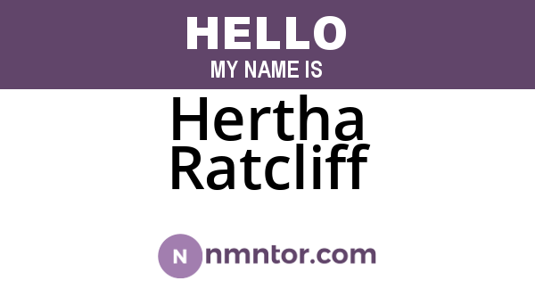 Hertha Ratcliff