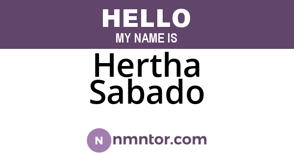 Hertha Sabado