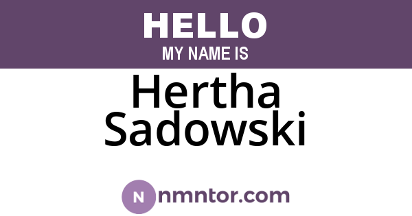Hertha Sadowski