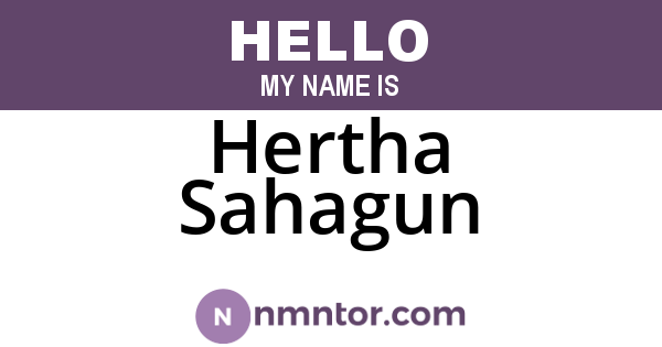 Hertha Sahagun