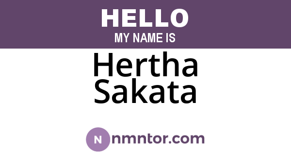 Hertha Sakata