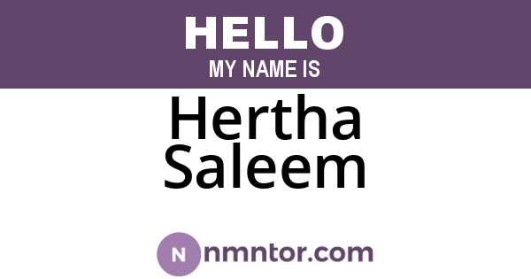 Hertha Saleem