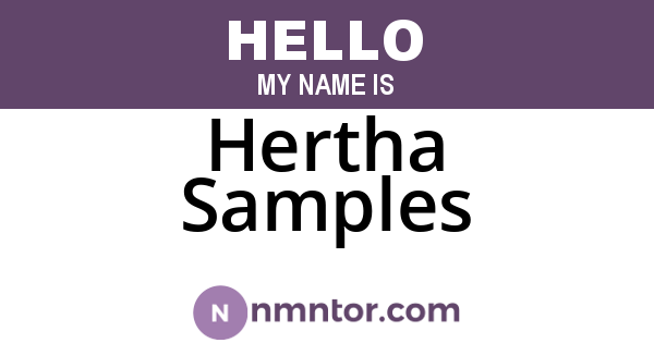 Hertha Samples