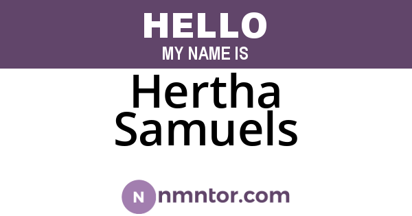 Hertha Samuels