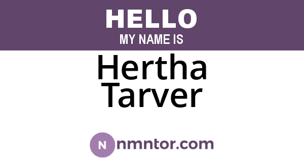 Hertha Tarver