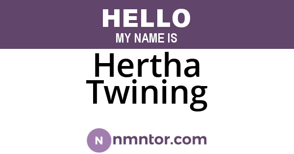 Hertha Twining