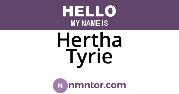 Hertha Tyrie