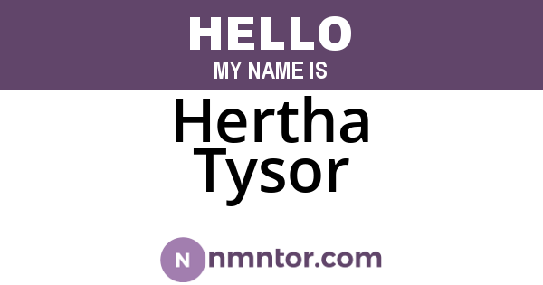 Hertha Tysor