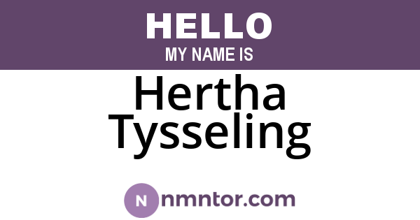 Hertha Tysseling