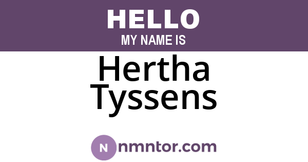 Hertha Tyssens