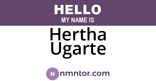 Hertha Ugarte