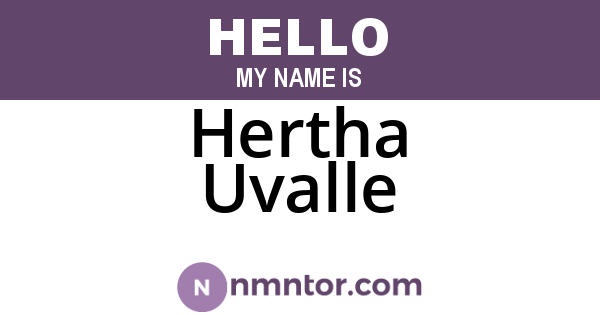 Hertha Uvalle