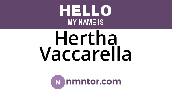 Hertha Vaccarella