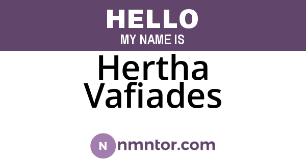 Hertha Vafiades