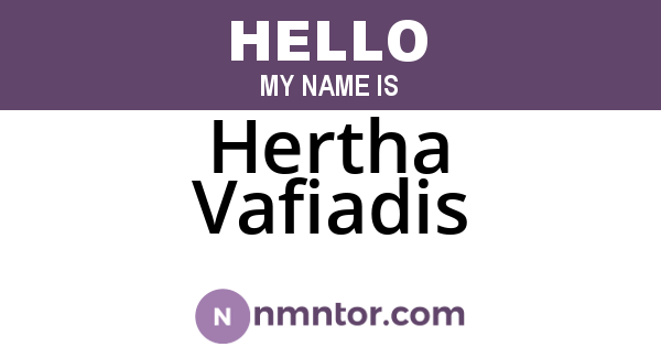 Hertha Vafiadis