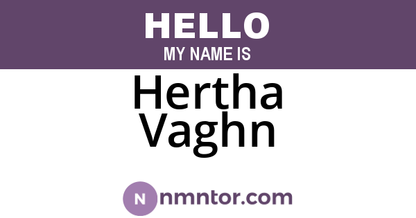 Hertha Vaghn