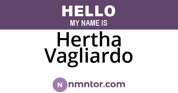 Hertha Vagliardo