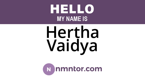 Hertha Vaidya