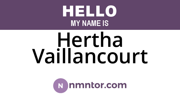 Hertha Vaillancourt