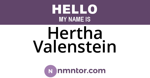 Hertha Valenstein