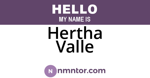 Hertha Valle