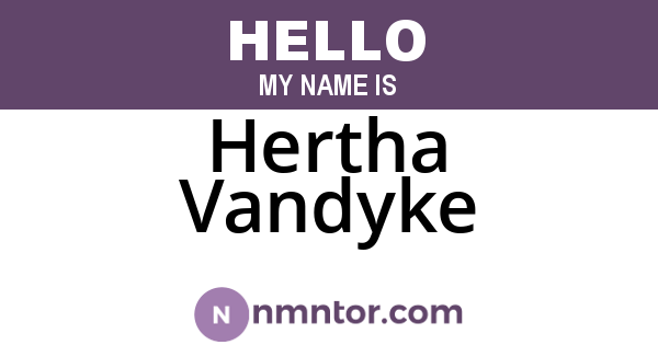 Hertha Vandyke