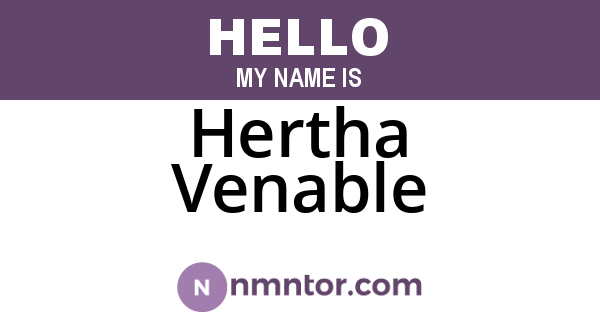 Hertha Venable