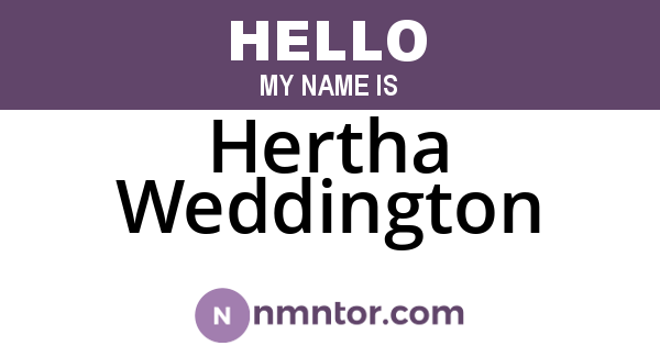 Hertha Weddington