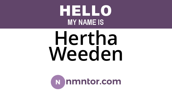 Hertha Weeden