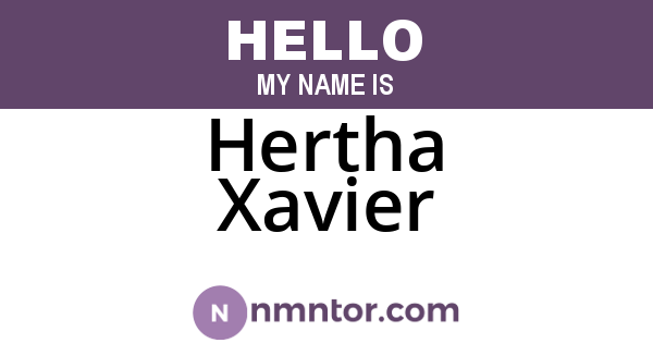 Hertha Xavier