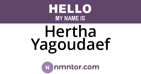 Hertha Yagoudaef