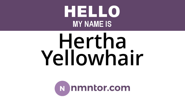 Hertha Yellowhair