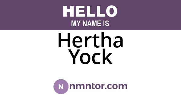 Hertha Yock