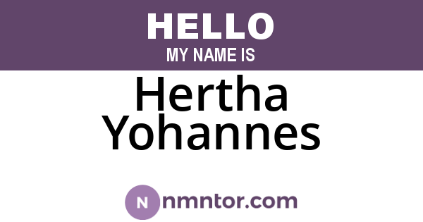 Hertha Yohannes