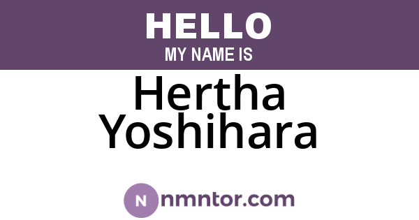 Hertha Yoshihara