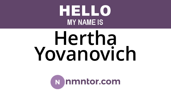 Hertha Yovanovich