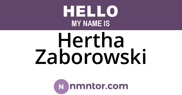 Hertha Zaborowski