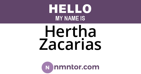 Hertha Zacarias