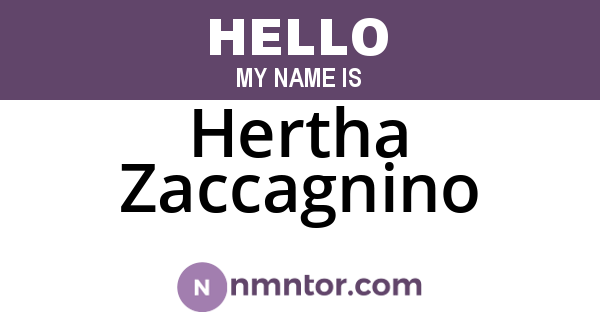 Hertha Zaccagnino