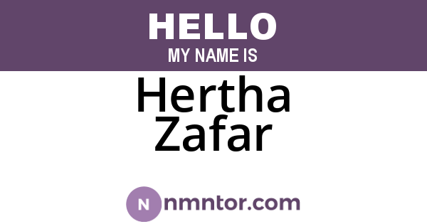 Hertha Zafar