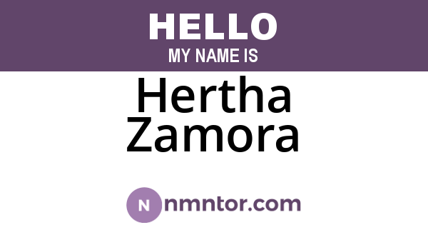 Hertha Zamora