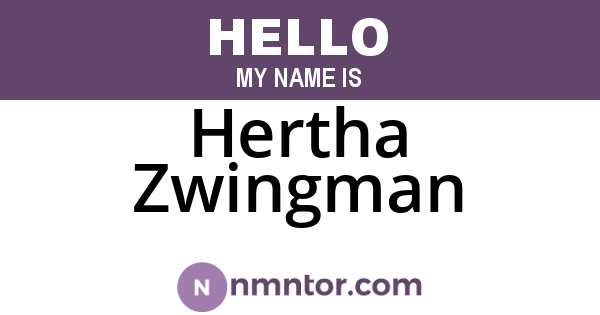 Hertha Zwingman