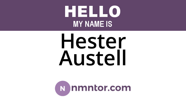 Hester Austell