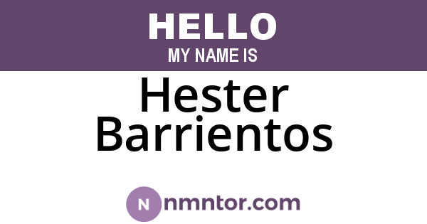 Hester Barrientos
