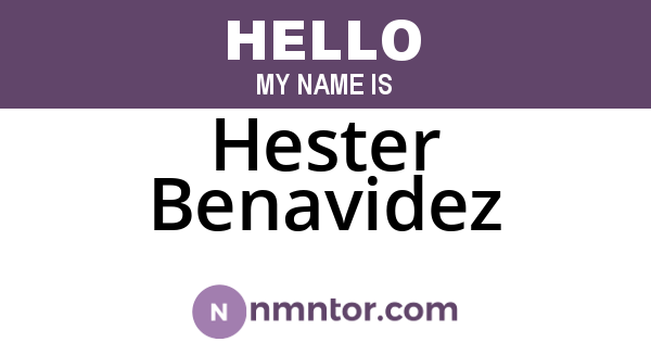 Hester Benavidez